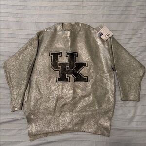 University of Kentucky Metallic Silver Sweatshirt